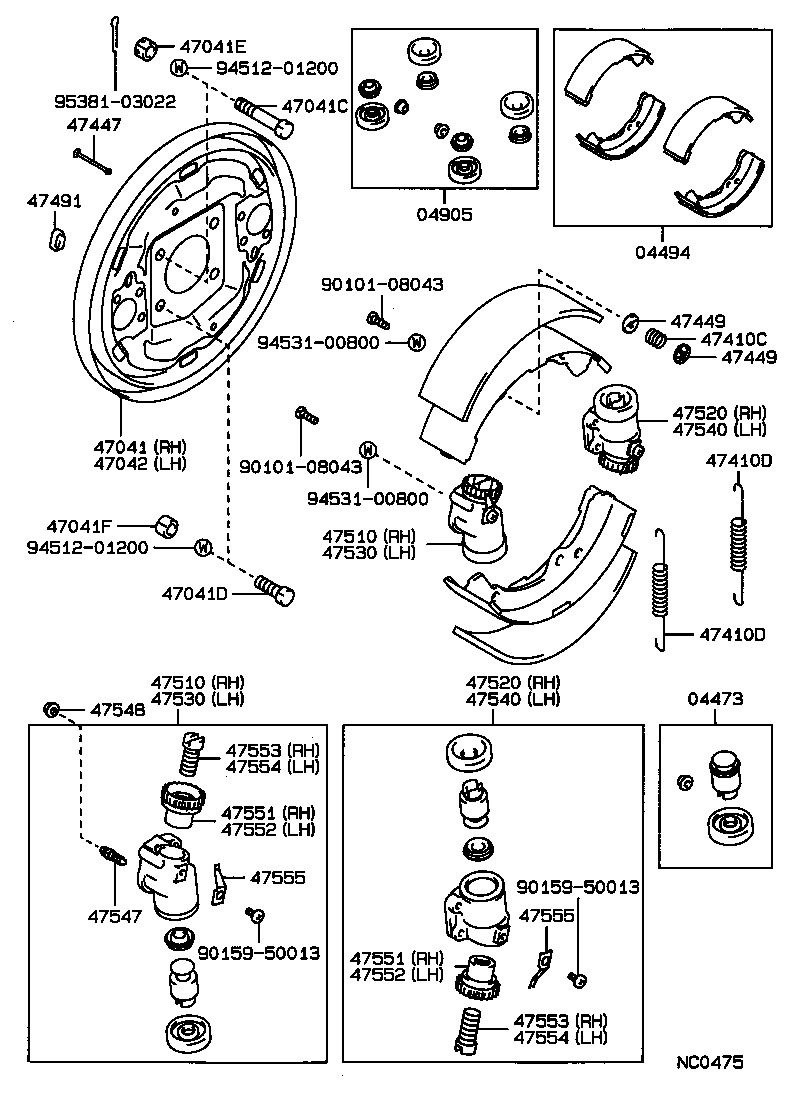  CROWN |  FRONT DRUM BRAKE WHEEL CYLINDER BACKING PLATE