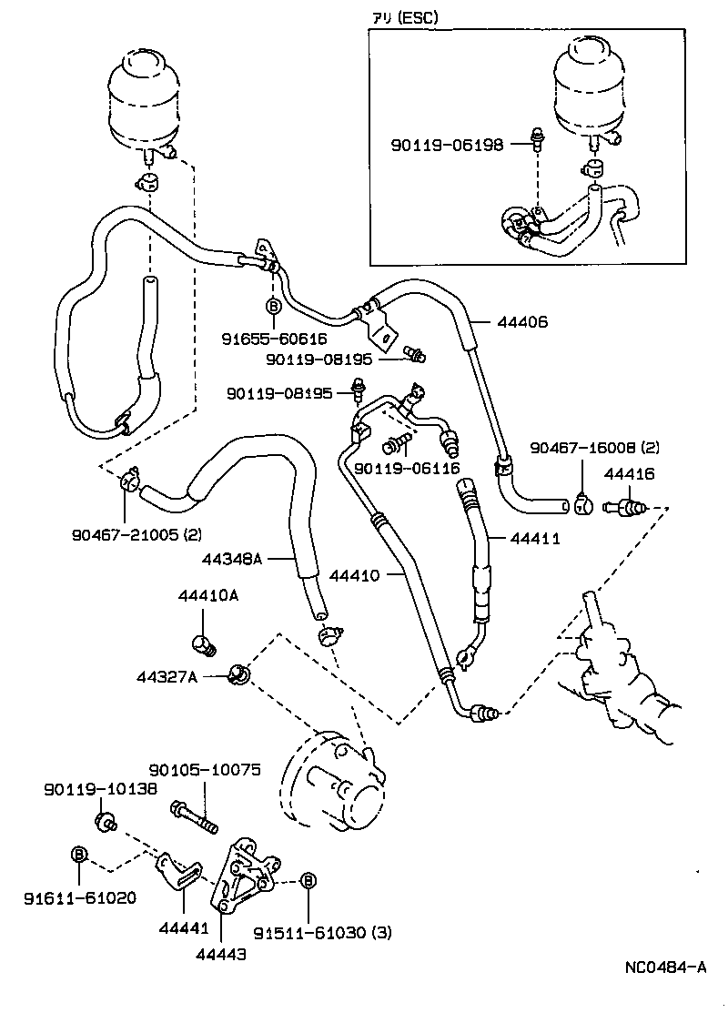 CARINA FF |  POWER STEERING TUBE