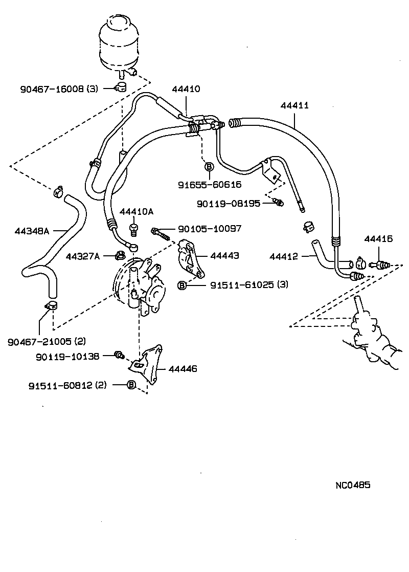  CARINA FF |  POWER STEERING TUBE