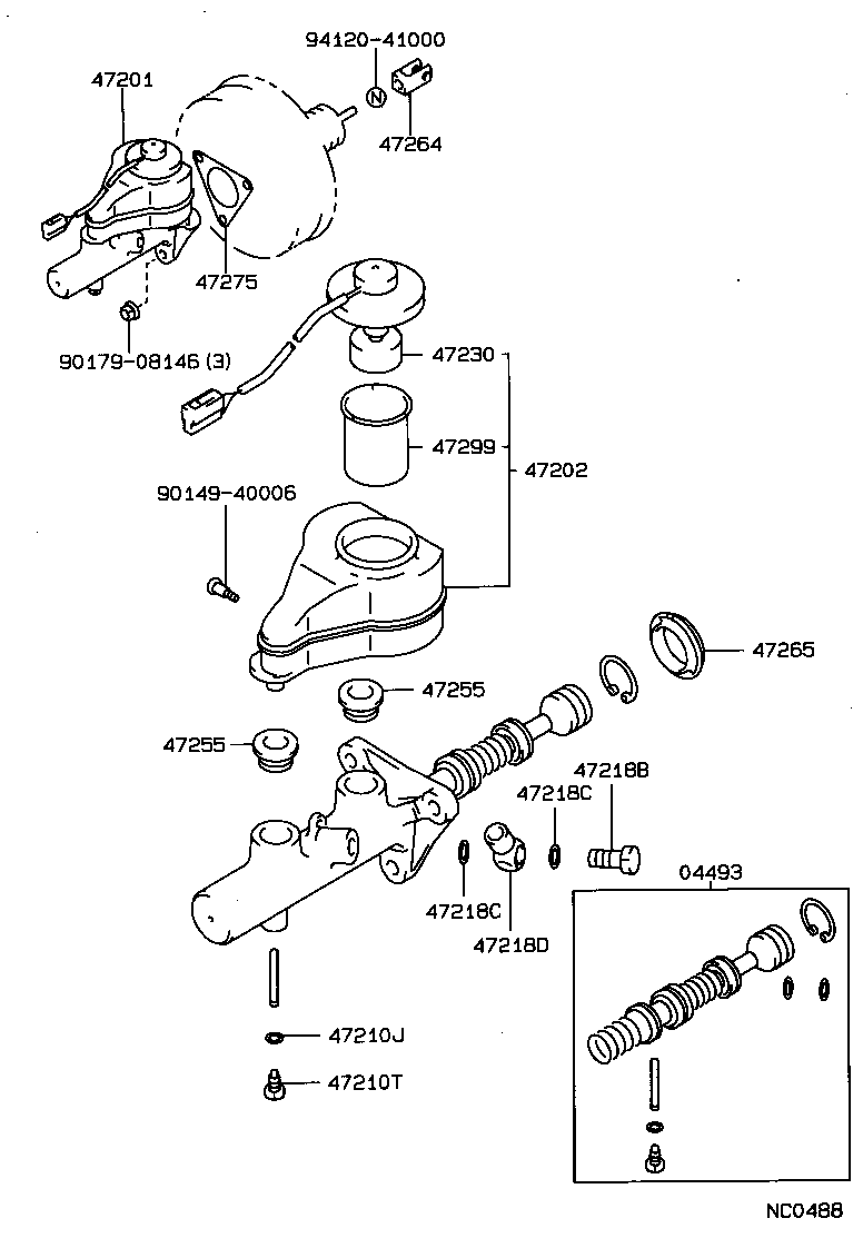  CARINA FF |  BRAKE MASTER CYLINDER