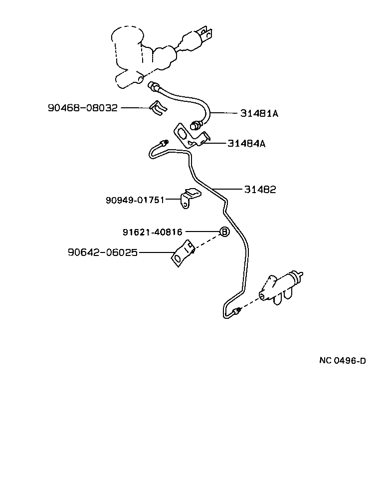  CHASER |  CLUTCH PEDAL FLEXIBLE HOSE