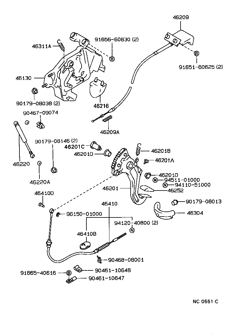  MARK 2 |  PARKING BRAKE CABLE