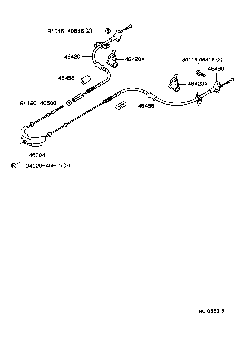  MARK 2 |  PARKING BRAKE CABLE
