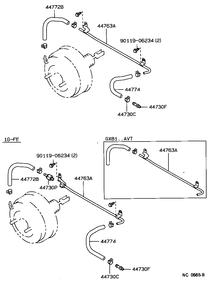  CHASER |  BRAKE BOOSTER VACUUM TUBE