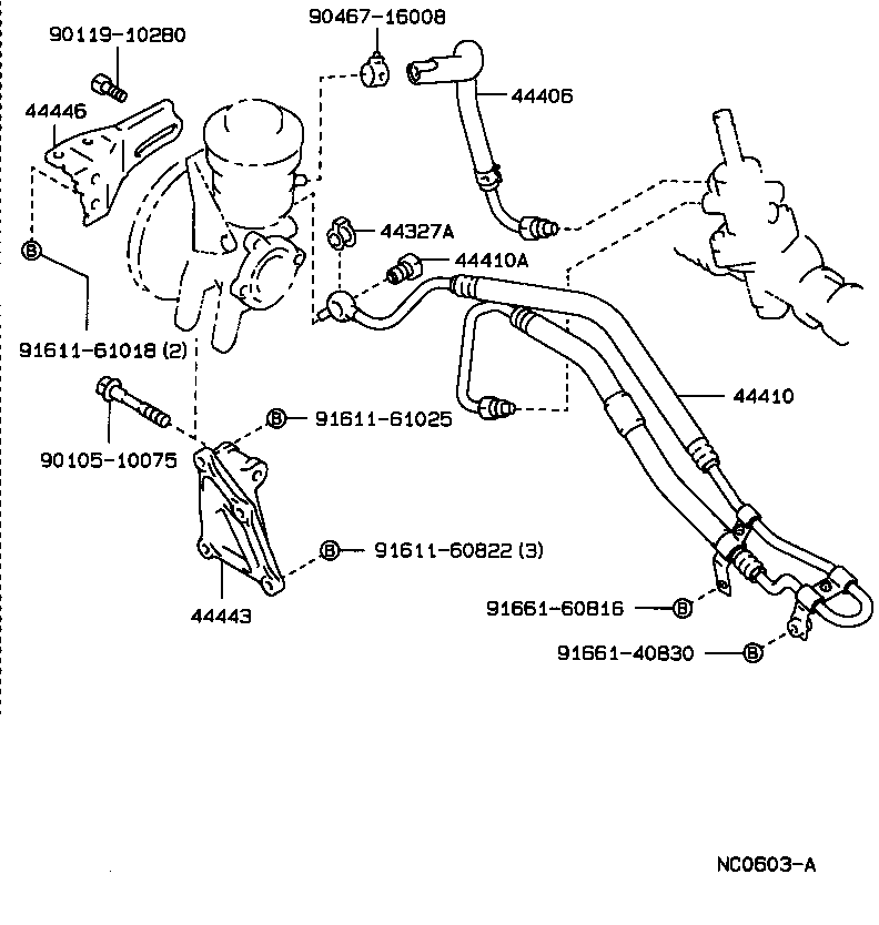  CARINA FF |  POWER STEERING TUBE