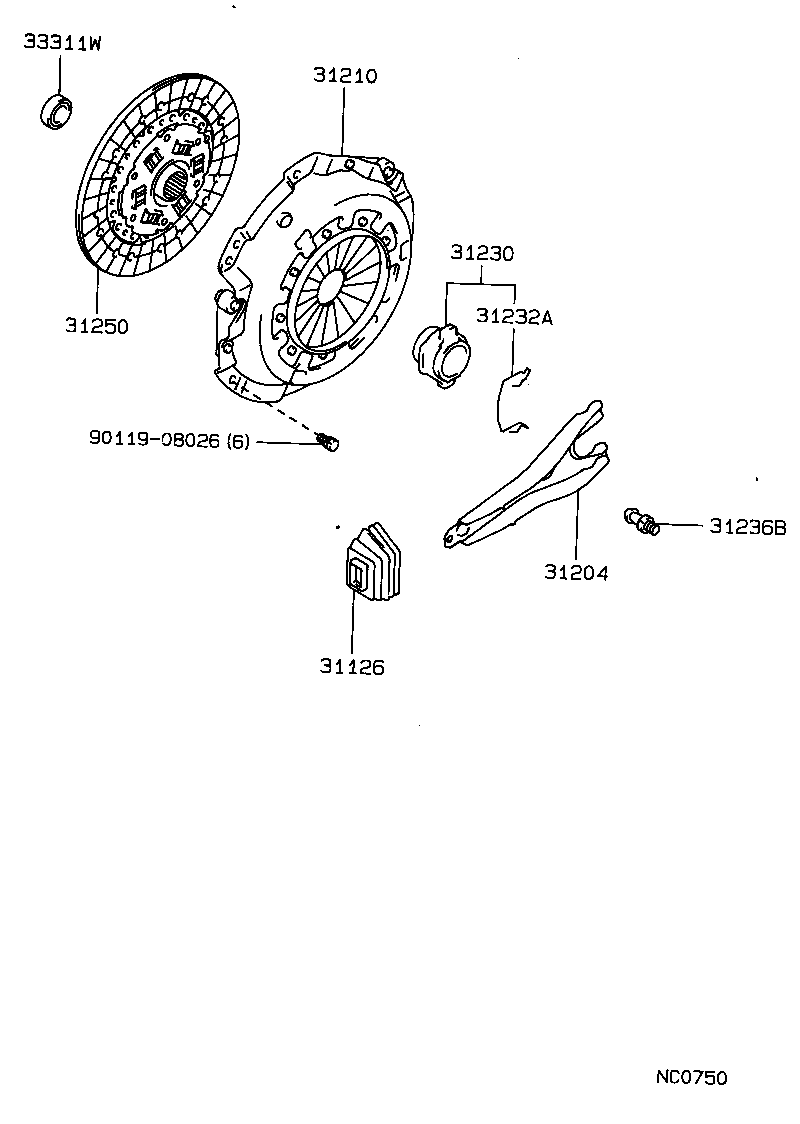  CROWN |  CLUTCH RELEASE FORK