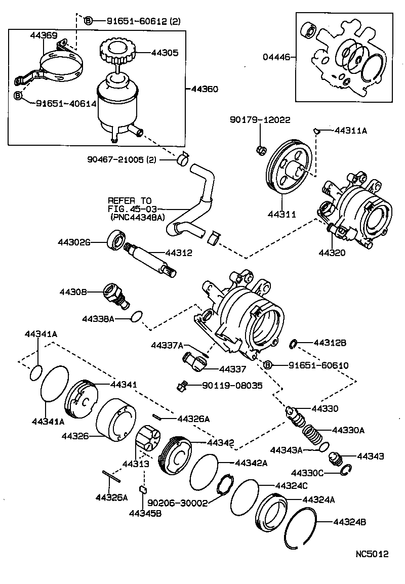  CARINA FF |  VANE PUMP RESERVOIR POWER STEERING