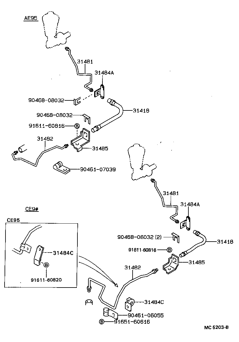  SPRINTER |  CLUTCH PEDAL FLEXIBLE HOSE