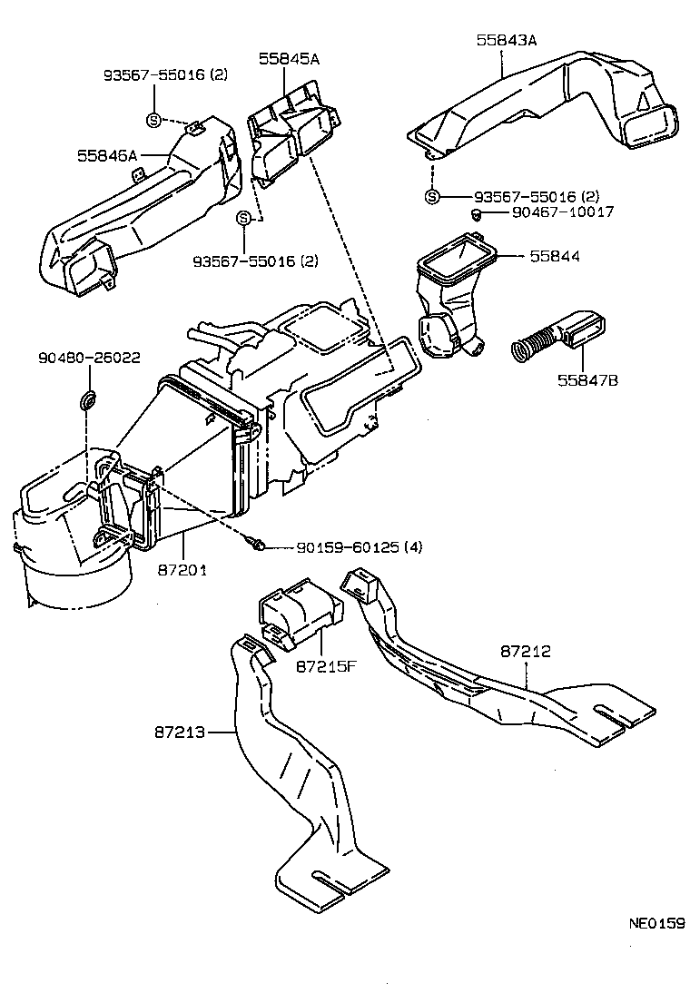  SPRINTER TRUENO |  HEATING AIR CONDITIONING CONTROL AIR DUCT
