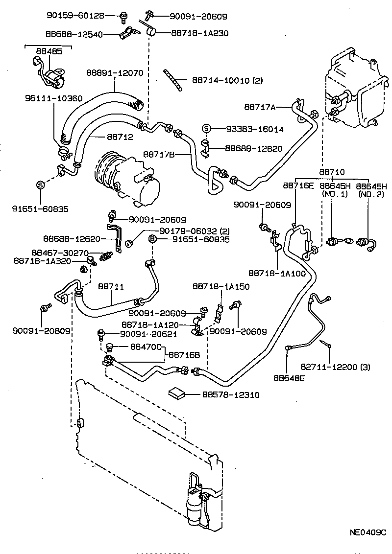  SPRINTER TRUENO |  HEATING AIR CONDITIONING COOLER PIPING