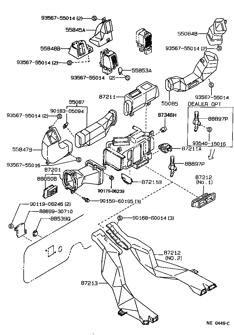  CROWN |  HEATING AIR CONDITIONING CONTROL AIR DUCT