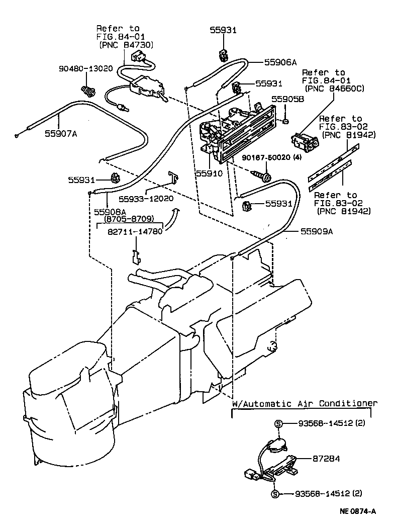  SPRINTER TRUENO |  HEATING AIR CONDITIONING CONTROL AIR DUCT