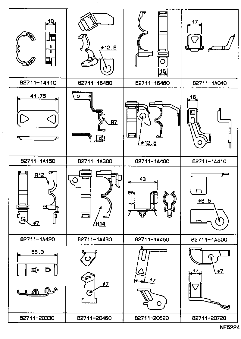  CARINA FF |  WIRING CLAMP