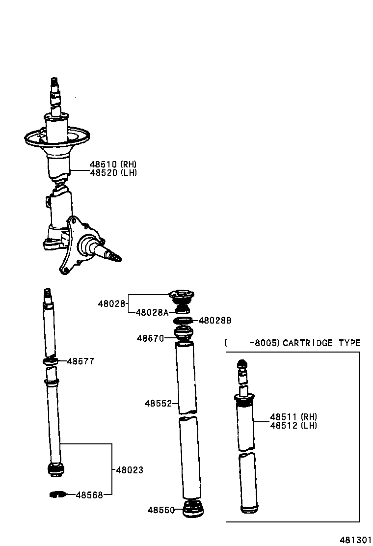  STARLET |  FRONT SPRING SHOCK ABSORBER