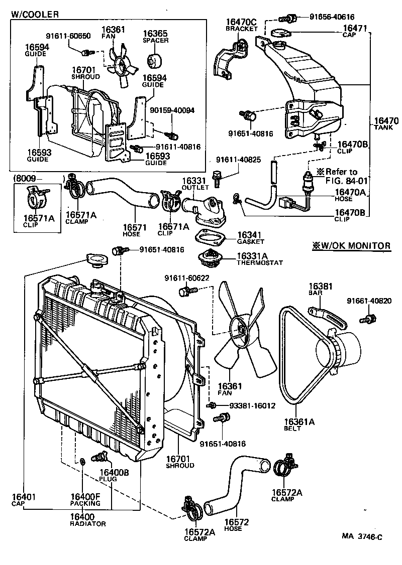  TOYOACE |  RADIATOR WATER OUTLET