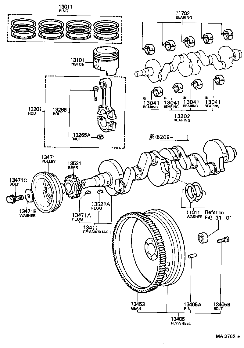  COROLLA |  CRANKSHAFT PISTON