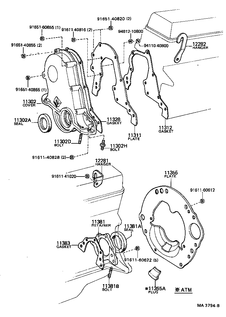  SPRINTER |  TIMING GEAR COVER REAR END PLATE