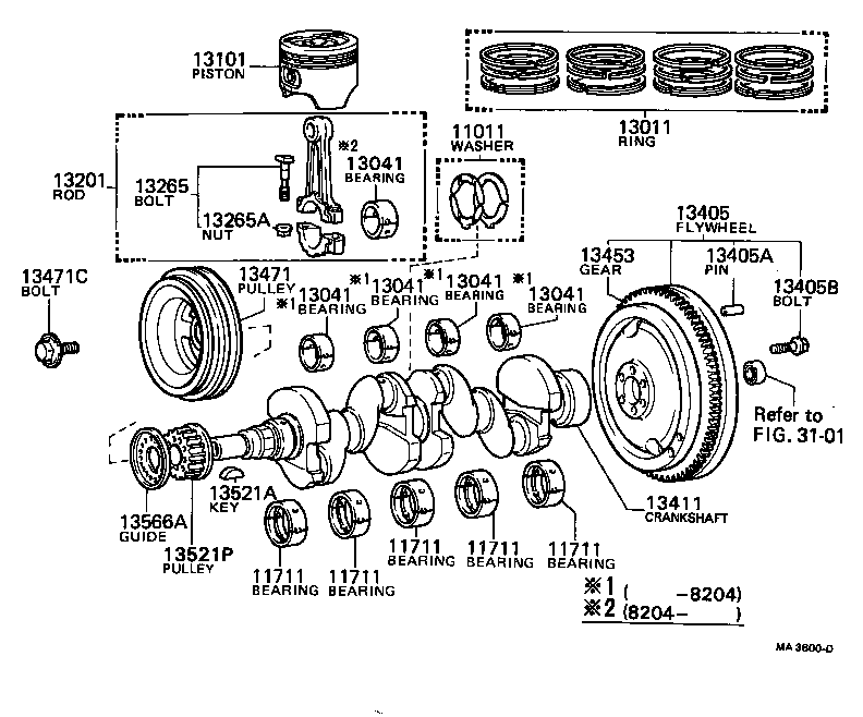  COROLLA |  CRANKSHAFT PISTON