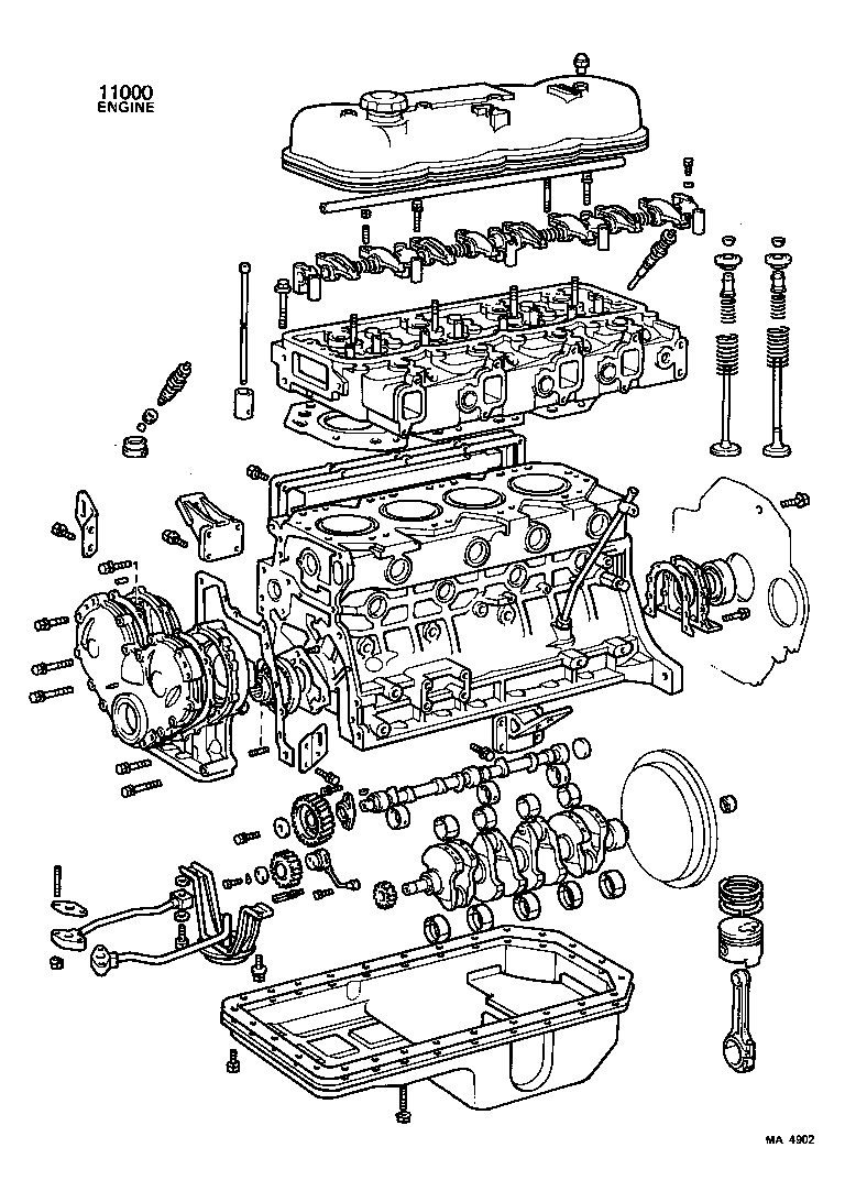  LAND CRUISER S T H T |  PARTIAL ENGINE ASSEMBLY