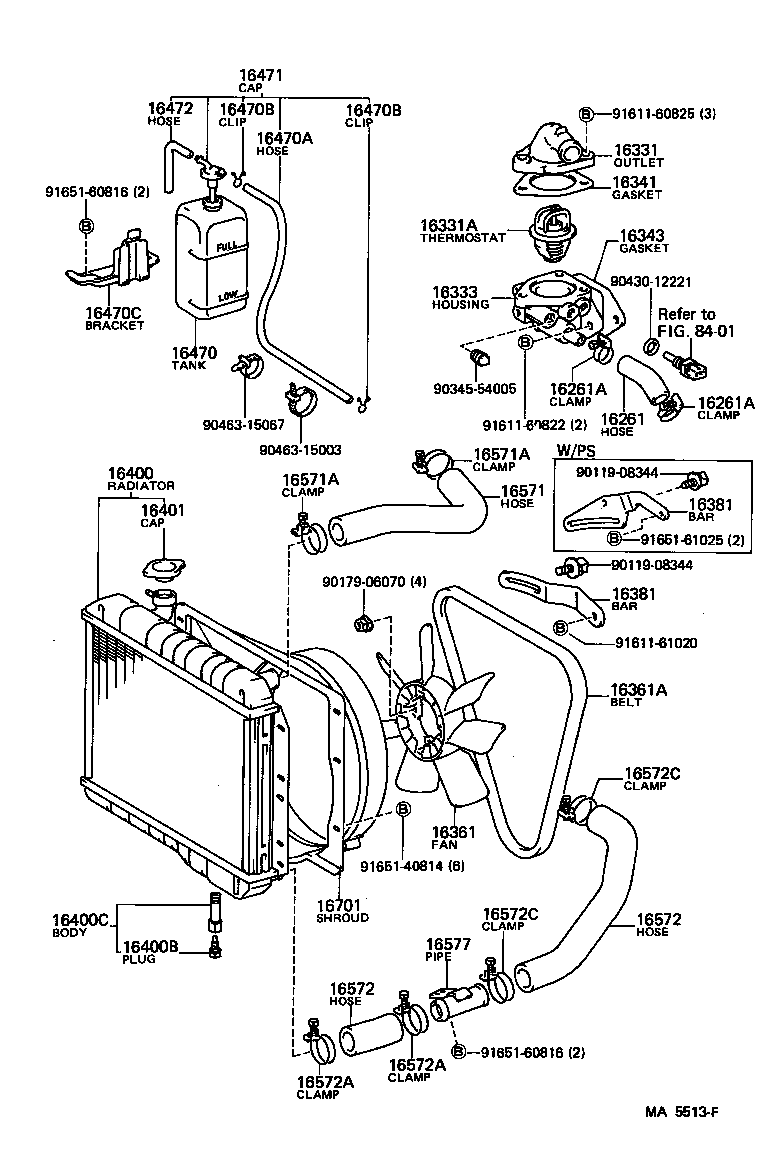  LAND CRUISER S T H T |  RADIATOR WATER OUTLET