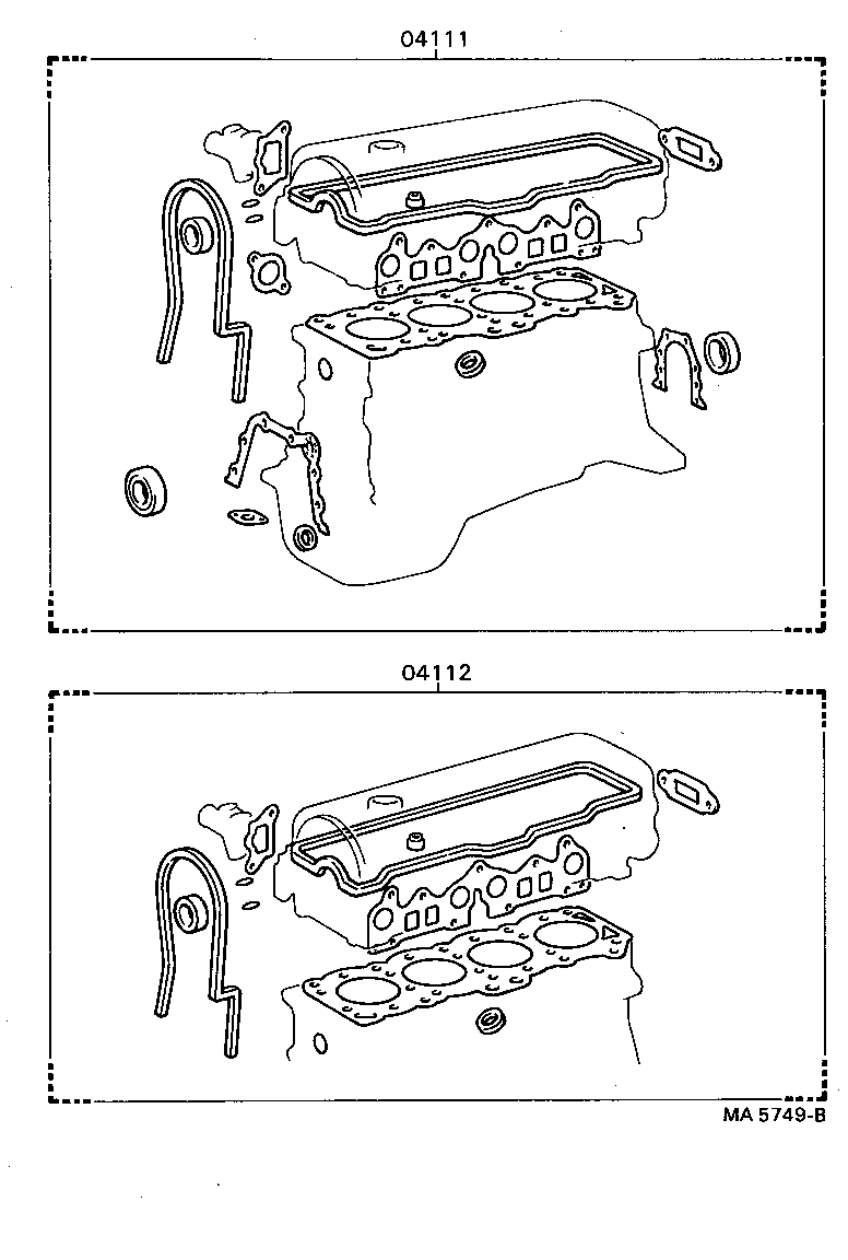  COROLLA LEVIN |  ENGINE OVERHAUL GASKET KIT