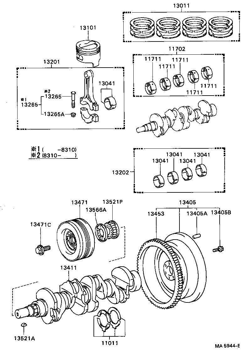  SPRINTER CARIB |  CRANKSHAFT PISTON