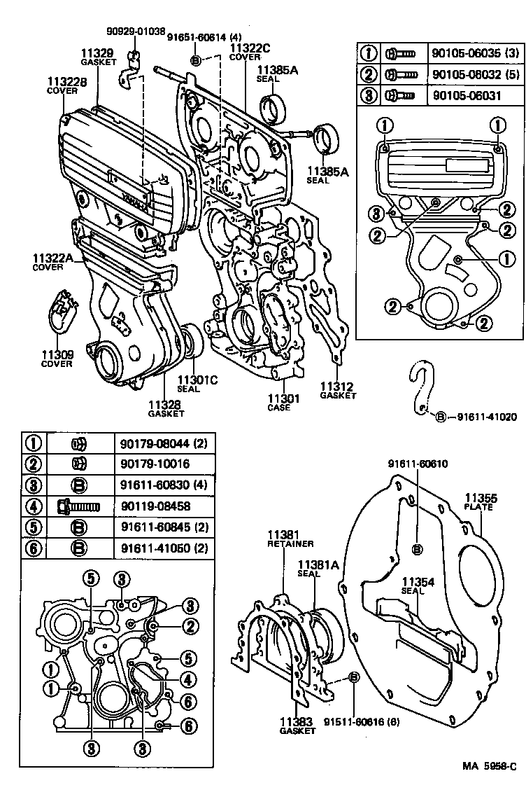  CELICA |  TIMING GEAR COVER REAR END PLATE