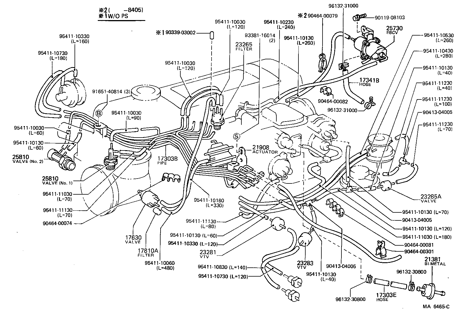  HIACE VAN WAGON |  VACUUM PIPING