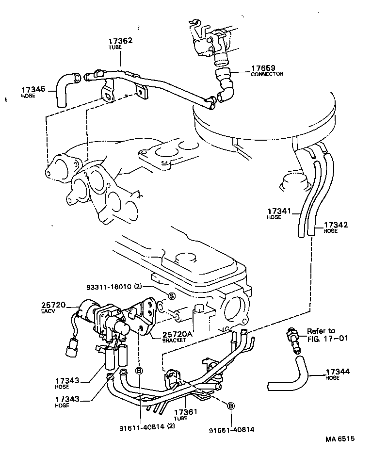  CAMRY VISTA |  MANIFOLD AIR INJECTION SYSTEM