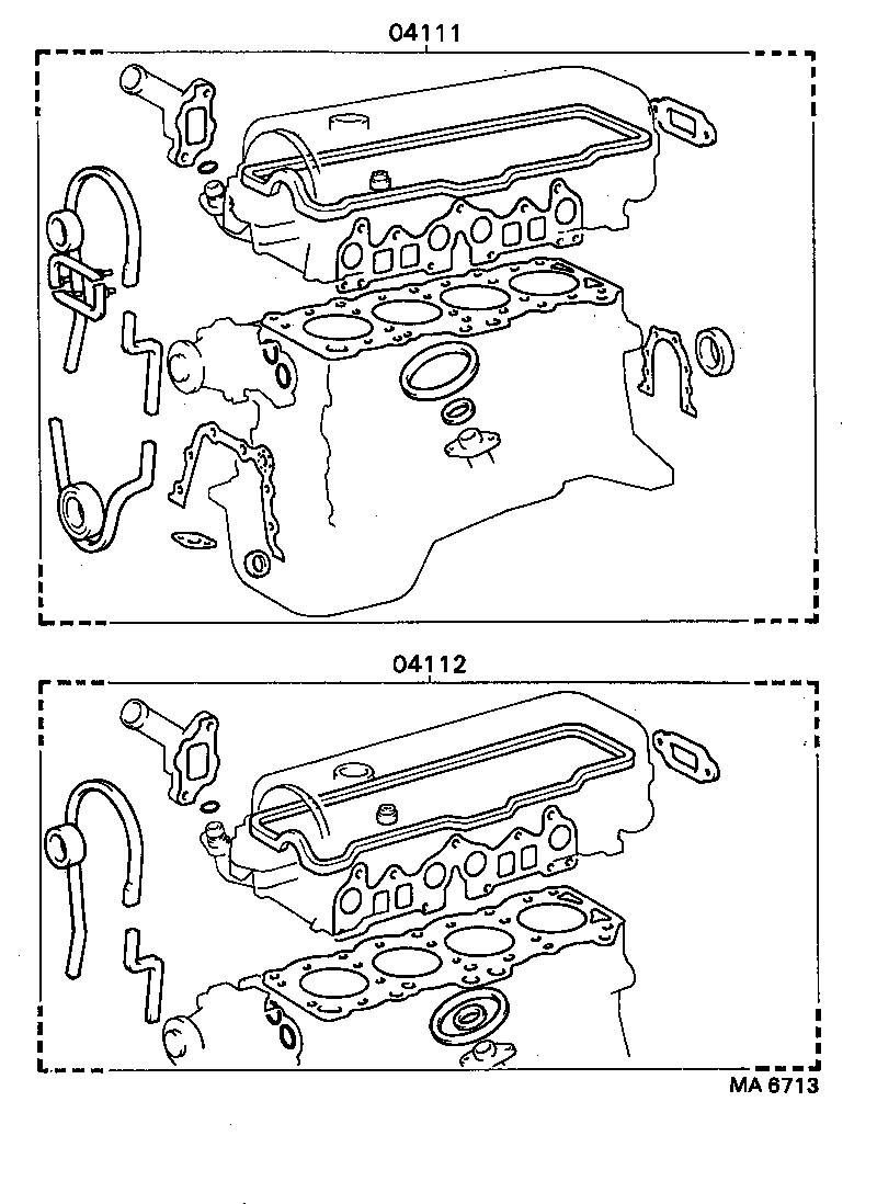  CARINA FF |  ENGINE OVERHAUL GASKET KIT