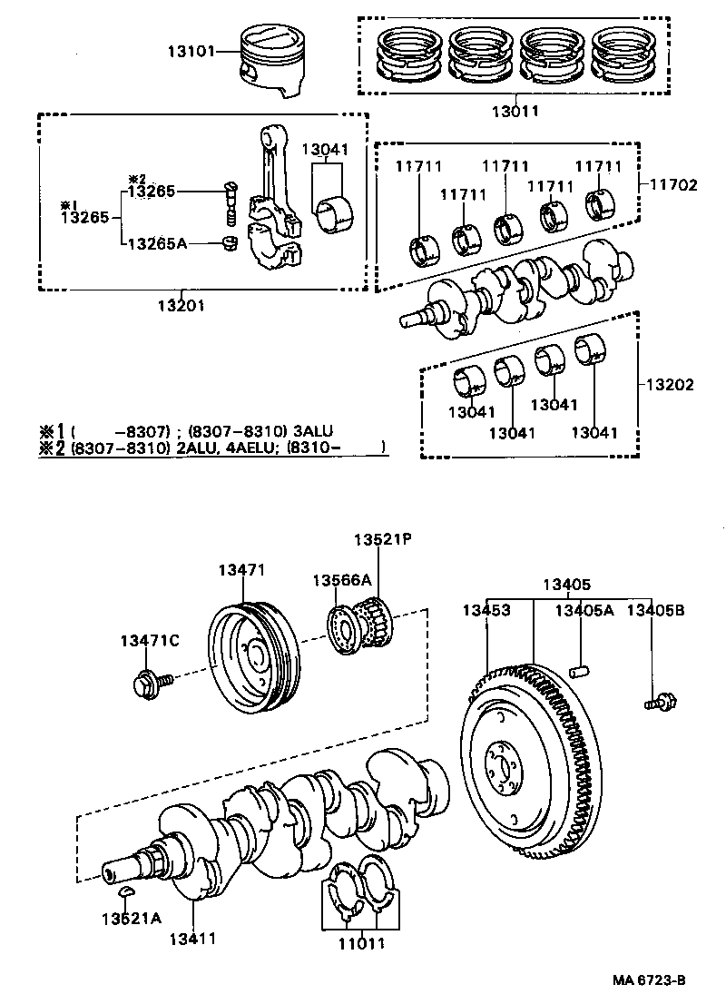  COROLLA |  CRANKSHAFT PISTON