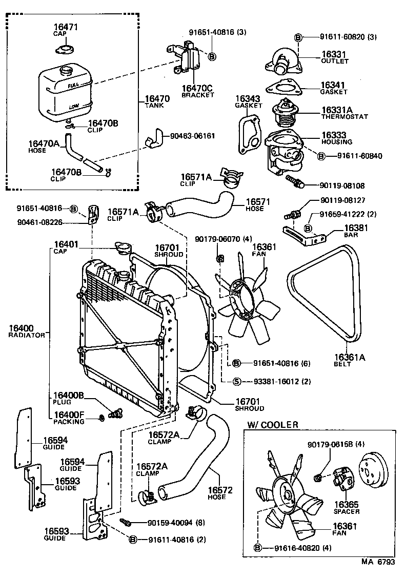  TOYOACE |  RADIATOR WATER OUTLET