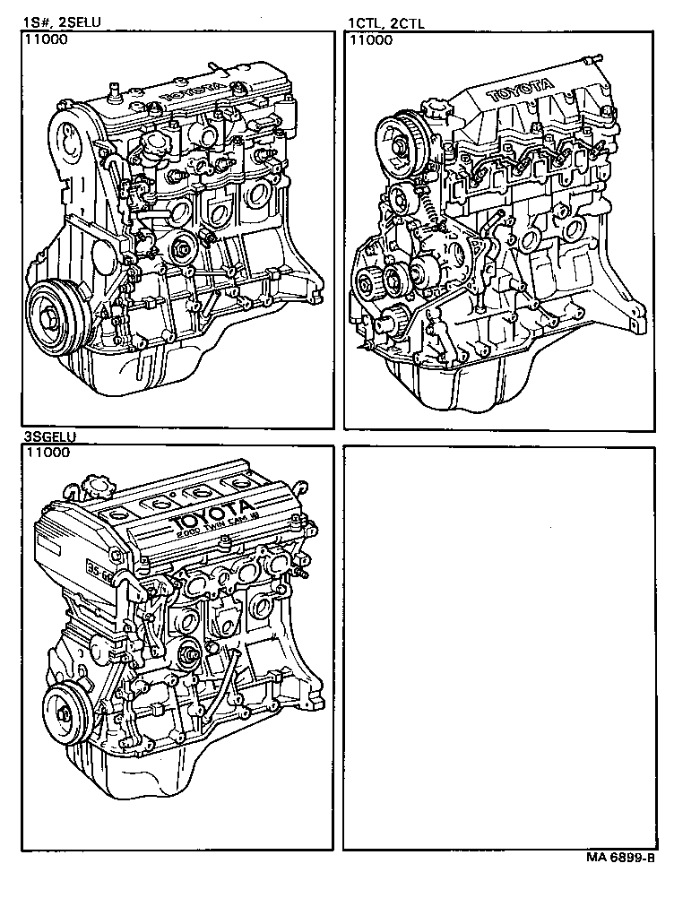  CAMRY VISTA |  PARTIAL ENGINE ASSEMBLY