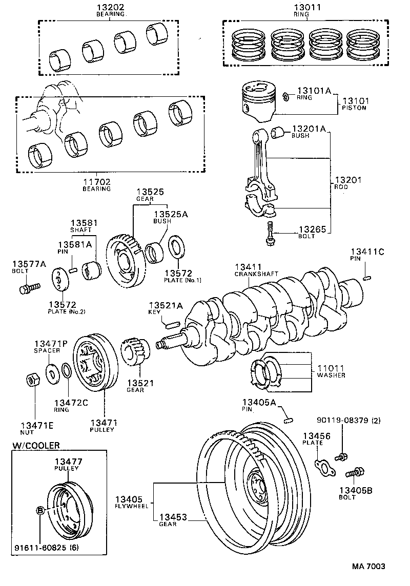  DYNA TOYOACE |  CRANKSHAFT PISTON