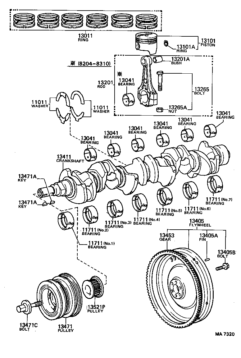  MARK 2 |  CRANKSHAFT PISTON