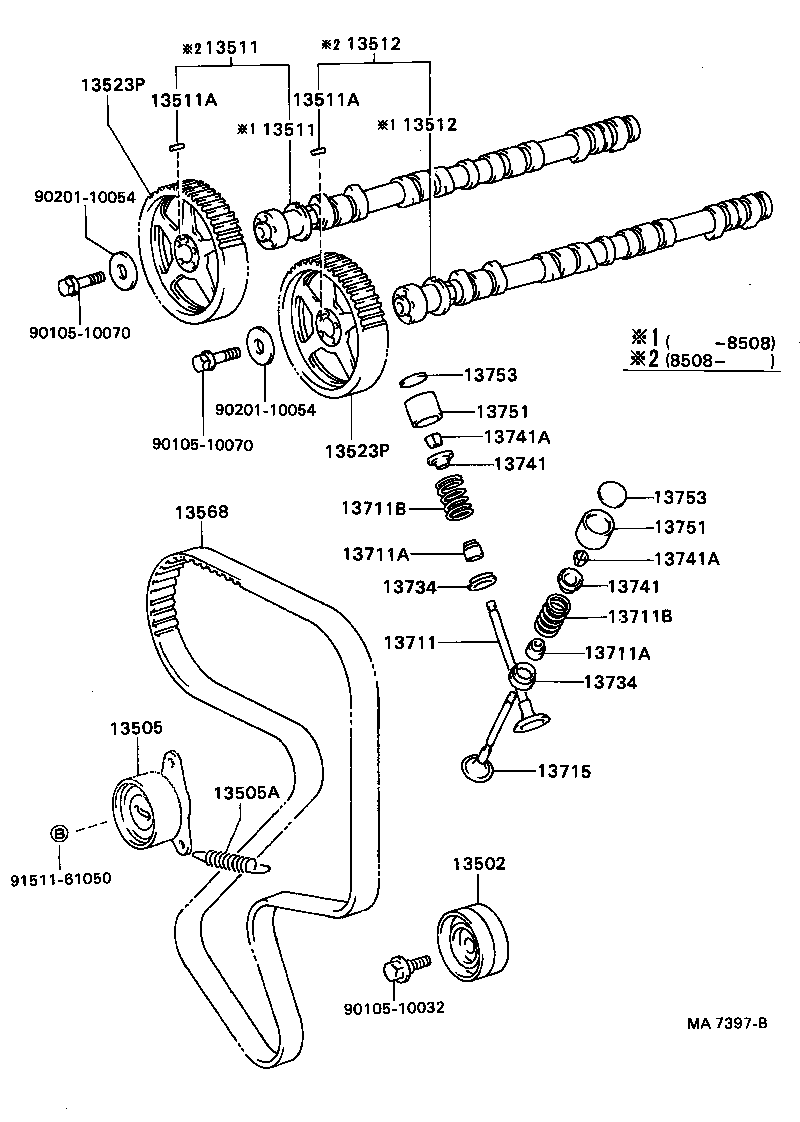  CAMRY VISTA |  CAMSHAFT VALVE