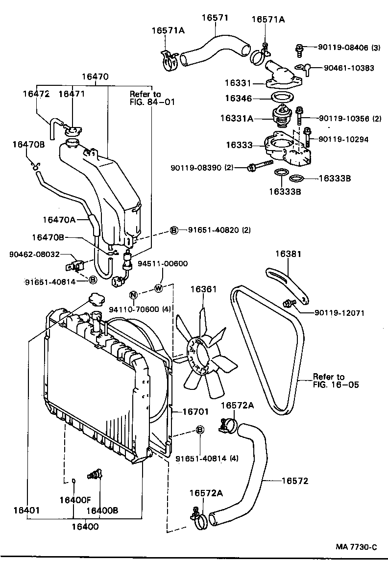  DYNA TOYOACE |  RADIATOR WATER OUTLET