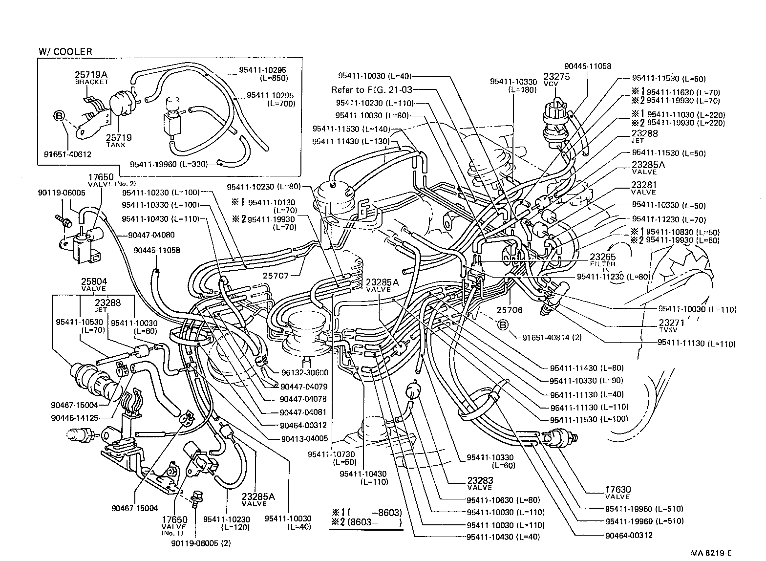  SPRINTER TRUENO |  VACUUM PIPING