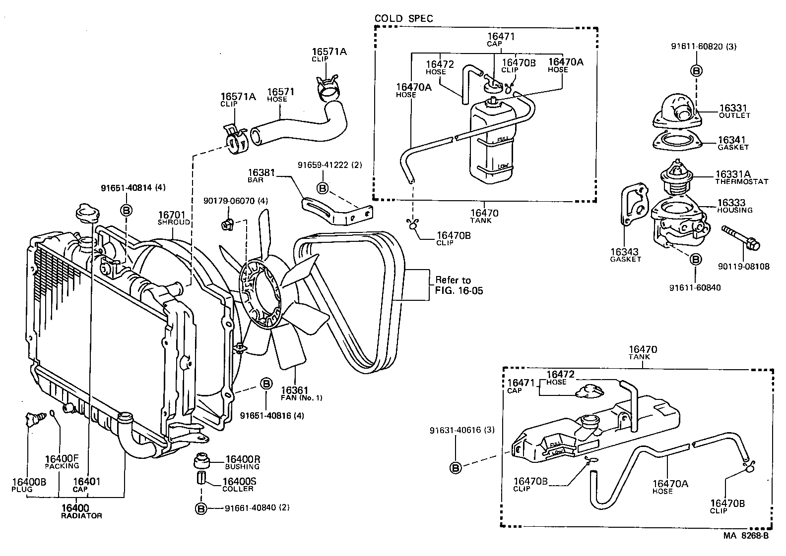  HIACE VAN WAGON |  RADIATOR WATER OUTLET