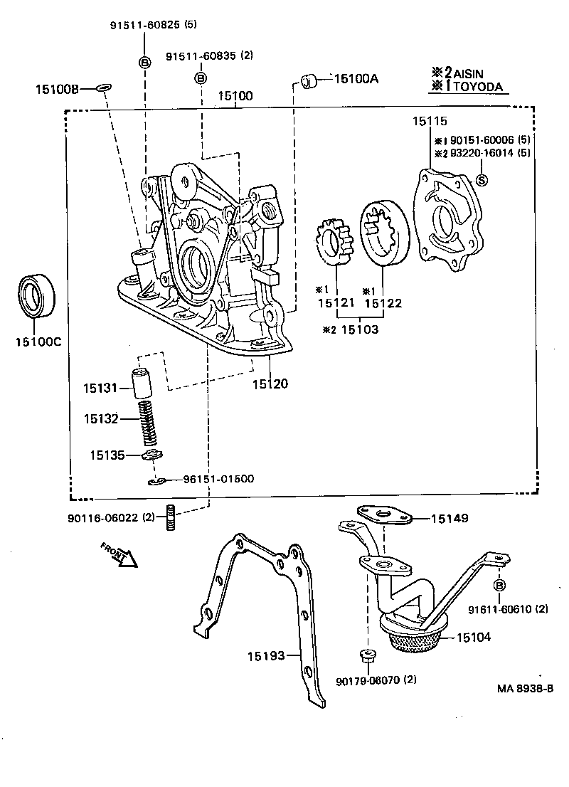  CARINA FR |  ENGINE OIL PUMP