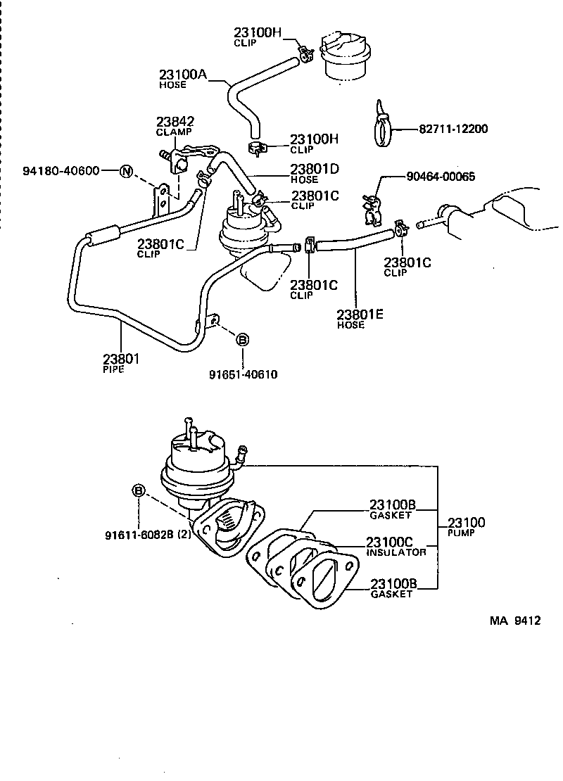  TOYOACE DYNA |  FUEL PUMP PIPE