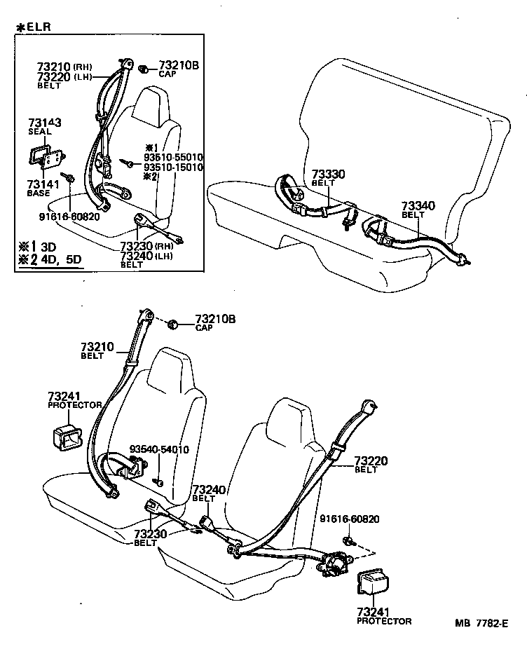  STARLET |  SEAT BELT CHILD RESTRAINT SEAT
