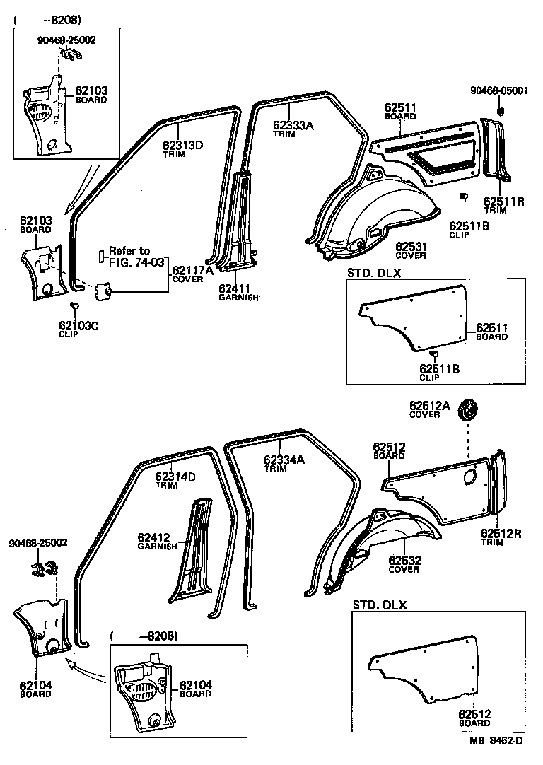  STARLET |  INSIDE TRIM BOARD DOOR OPENING TRIM MOULDING