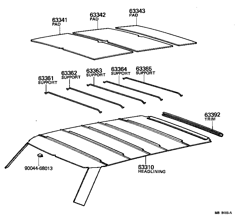  STARLET |  ROOF HEADLINING SILENCER PAD