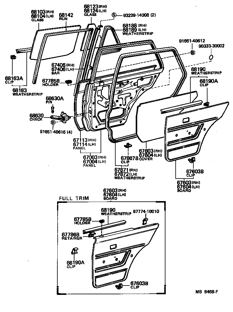  STARLET |  REAR DOOR PANEL GLASS