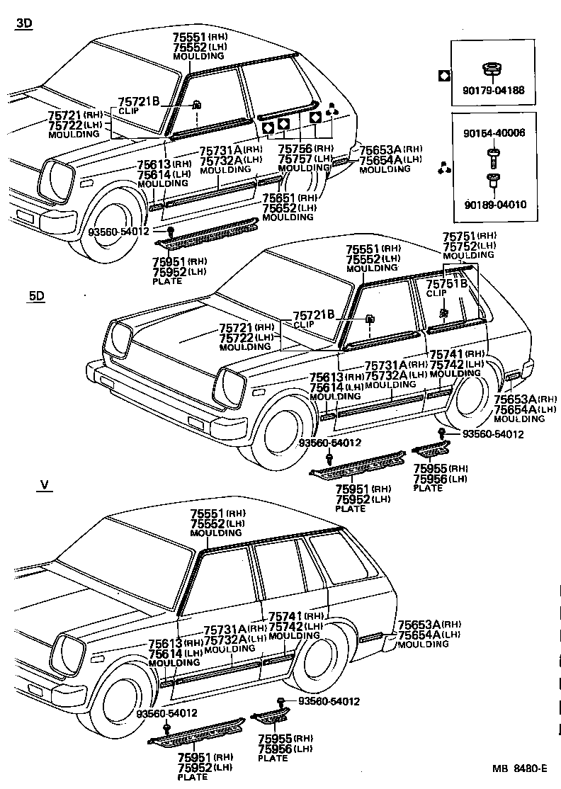 STARLET |  SIDE MOULDING