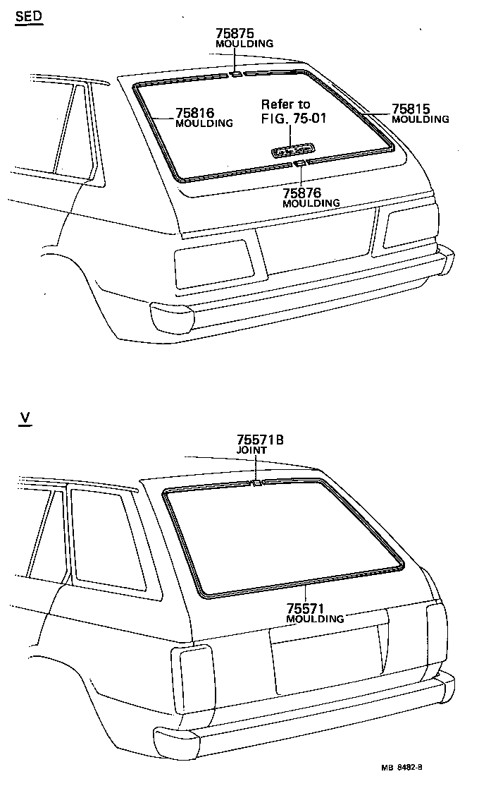  STARLET |  REAR MOULDING
