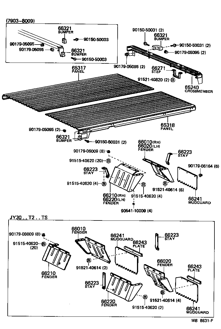  TOYOACE |  REAR BODY FLOOR FENDER