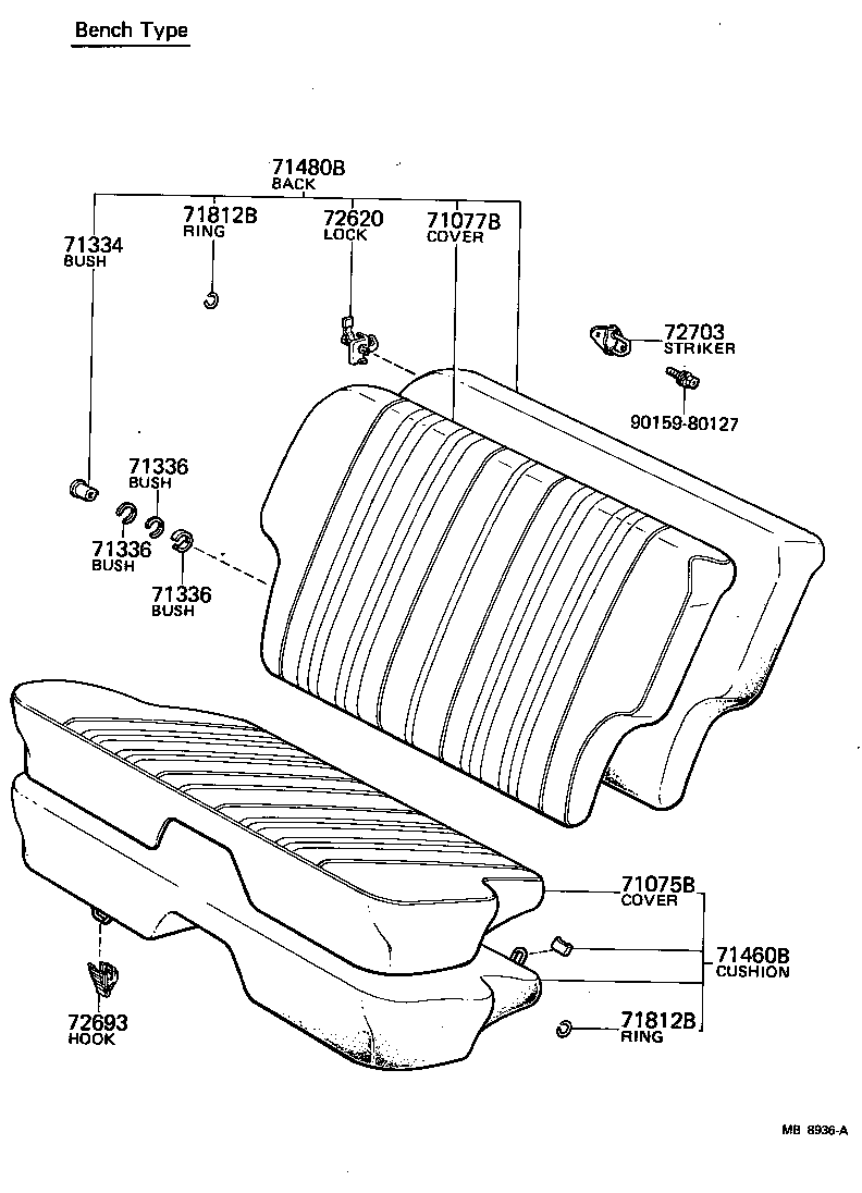  STARLET |  REAR SEAT SEAT TRACK