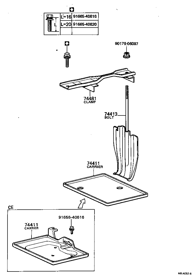  COROLLA |  BATTERY CARRIER